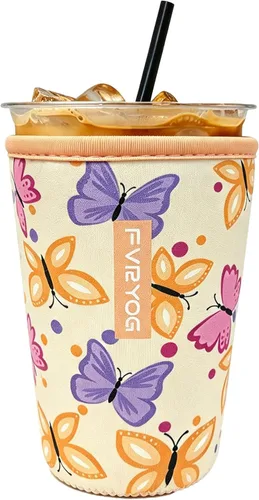 Vista 86 de Reusable Insulated Neoprene Iced Coffee Sleeves for Iced Coffee Cups, Coffee Coolies sleeves for Iced & Hot Drinks