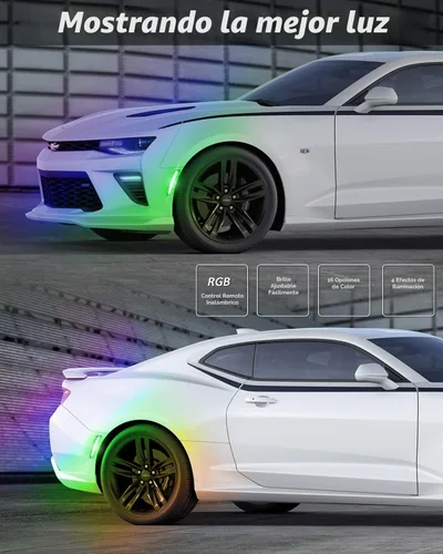 Vista 8 de Bestview Luces LED RGB de marcador lateral para Chevy Camaro 2016-2024