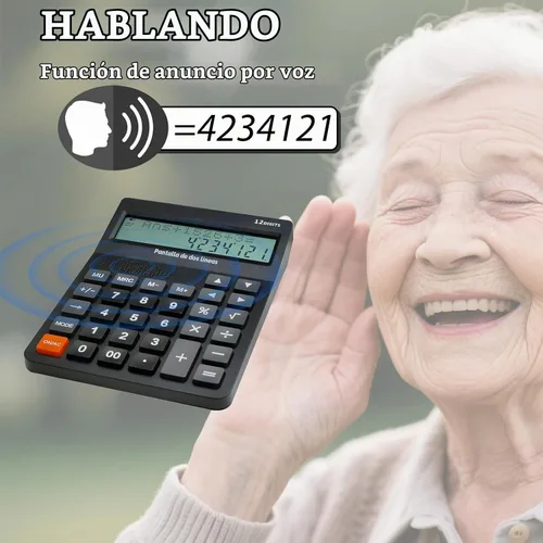 Vista 2 de Calculadora de escritorio parlante para discapacitados visuales, pantalla