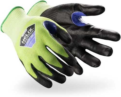 Vista 10 de HexArmor Guantes de trabajo de punto de palma de poliuretano con protección contra impactos resistentes a cortes Helix® Core 3012 3012