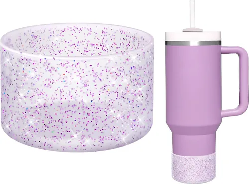 Vista 19 de WUQID Funda protectora de silicona compatible con vasos Stanley Tumbler de 20 a 40 onzas y botella Hydro Flask de 12 a 24 onzas, reduce