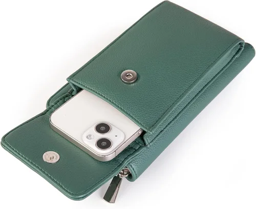 Vista 4 de Montana West Monedero pequeño cruzado para teléfono celular para mujer, con bloqueo RFID, cartera para teléfono celular