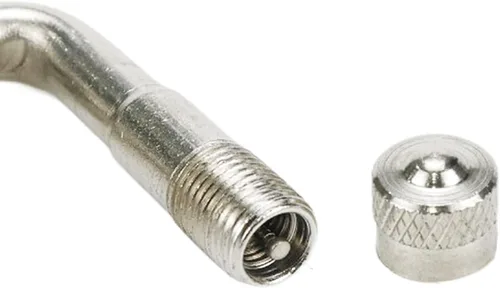 Vista 5 de Modengzhe 4 piezas de extensores de vástago de válvula de neumático de 90 grados H62, adaptadores de extensión de válvula de latón para neumáticos
