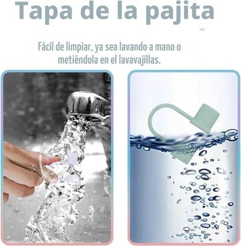 Vista 5 de 7 Piezas Tapas Protectoras de Pajilla para Copa Stanley, Simples de 10mm (0.4 pulgadas) Tapas de Pajilla de Silicona para Accesorios de Vaso Stanley