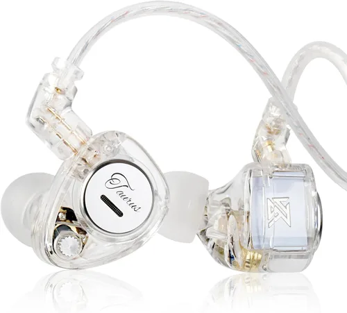 Vista 58 de KZ Castor - Auriculares intrauditivos, sonido de graves mejorado HiFi, IEMs aislantes de ruido ajustables, auriculares con cable de doble