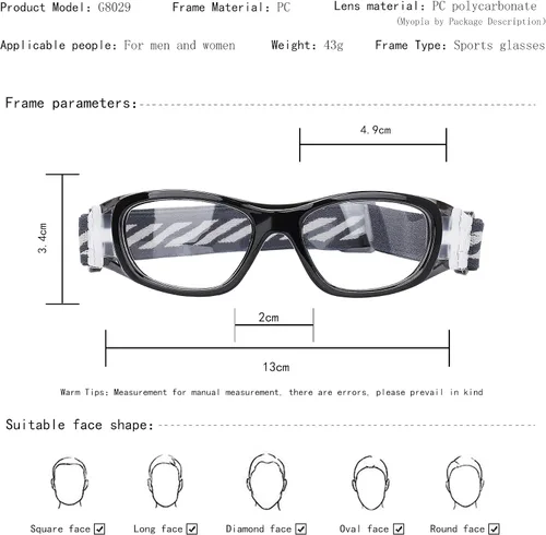 Vista 2 de SooGree Sports Glasses - Racquetball Goggles Basketball Football Eye Protective