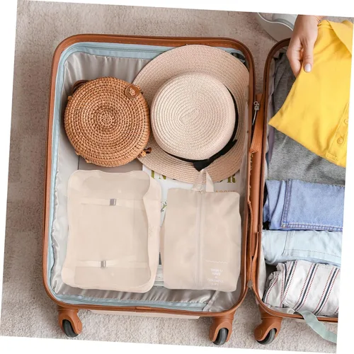 Vista 5 de NOLITOY Juego de 7 cubos de equipaje de viaje para equipaje de capacidad, bolsas organizadoras para ropa, zapatos, artículos de tocador, bolsas