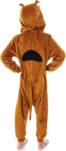 Vista 4 de INTIMO Scooby Doo - Pijama de una pieza con capucha para niños, ropa de dormir para niñas y niños