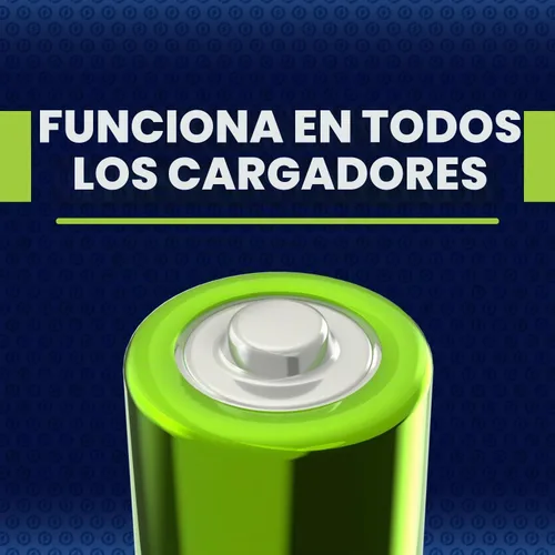 Vista 5 de RAYOVAC Baterías AA recargables (paquete de 4), baterías recargables NiMH Doble A
