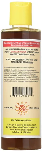 Vista 2 de Bronceador con fórmula secreta Maui Island, 8 oz, 1 botella