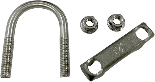 Vista 2 de Heavy Duty 1.5" 1-1/2 Inch Exhaust U Bolt Clamps Stainless Tono plata