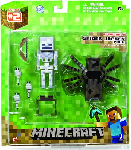 Vista 2 de Pack de figura de acción de Minecraft Spider: Jockey.