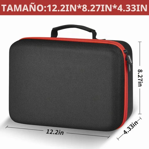 Vista 8 de Estuche rígido de almacenamiento para taladro DEWALT, amoladora angular, para inflador de neumáticos AstroAI y más, funda de transporte EVA de 12 x