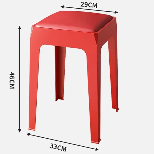 Vista 2 de ZJIEX Taburetes de bar modernos de plástico para mostrador, silla de isla de cocina sin brazos, taburete de encimera sin espalda, taburetes