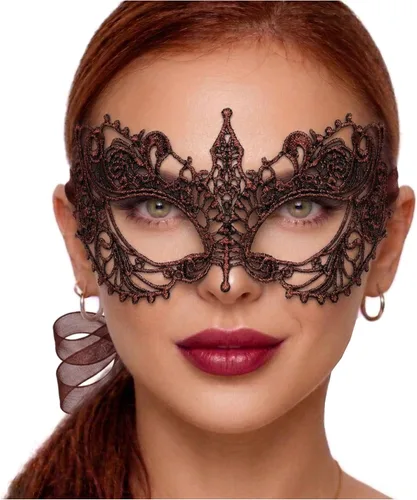 Vista 56 de Masquerade Mask For Women Lace Masquerade Mask for Masquerade Party, Proms, Venetian Party, Mardi Gras, Halloween & Cosplay Ana Bg Pluma de Pavo Real