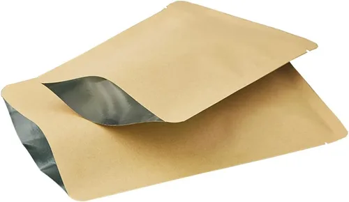 Vista 3 de FERENLI 100 bolsas de sellado térmico Mylar con tapa abierta de papel kraft