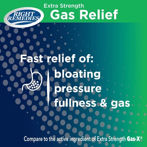 Vista 6 de RIGHT REMEDIES Alivio de gas extra fuerte, 125 mg de simeticona (365 cápsulas blandas), alivio rápido del gas, hinchazón, plenitud, malestar