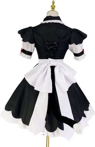 Vista 4 de Lindo disfraz de sirvienta francesa de anime para cosplay