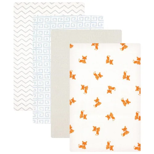 Vista 7 de Luvable Friends Mantas Receptoras Unisex de Franela de Algodón para Bebé, Abc Paquete de 4, Talla Única