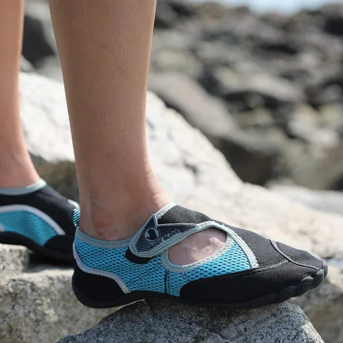 Vista 6 de Body Glove Zapatos de agua para mujer (lago, aeróbicos, natación, deportes acuáticos, playa, zapatos de agua para mujer), color negro y azul Oasis