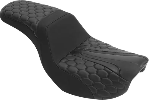 Vista 45 de C.C. RIDER Asiento para Conductor y Pasajero Asiento de Elevación Compatible con Harley Dyna Street Bob FXDB Low Rider FXDL/FXDLS Super Glide Custom