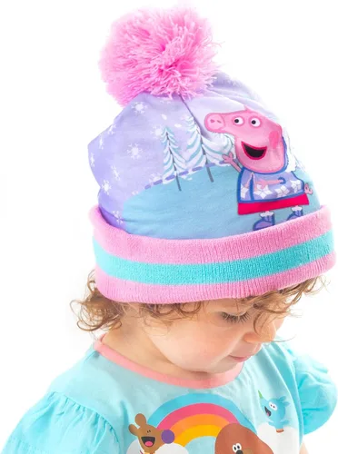 Vista 2 de Peppa Pig Sombreros para niñas, opciones de estilo para niños, programas de televisión, gorros de invierno