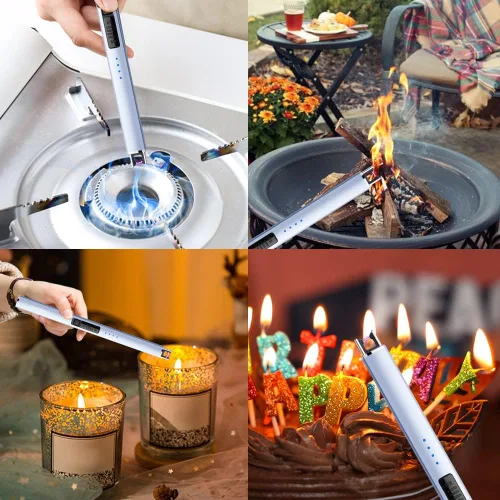Vista 7 de ARECTECH - Encendedor eléctrico para velas con cable tipo C, regalo de cumpleaños para hombre, mujer, esposa, encendedores recargables de arco