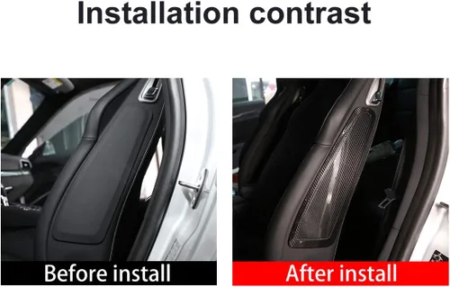 Vista 2 de YIWANG 100% fibra de carbono real para Porsche 911 718 2013-2019 asiento interior del coche panel lateral accesorios 2 unids
