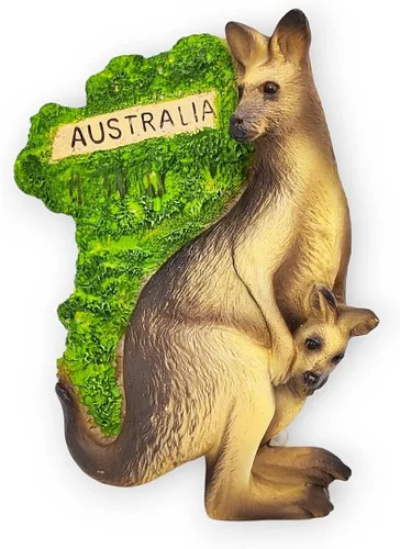 Vista 4 de WitnyStore Pequeño Koala Mamá y Bebé Animales australianos Australia y Oceanía Atracciones Turísticas Resina Refrigerador Imán Viajero Recuerdo