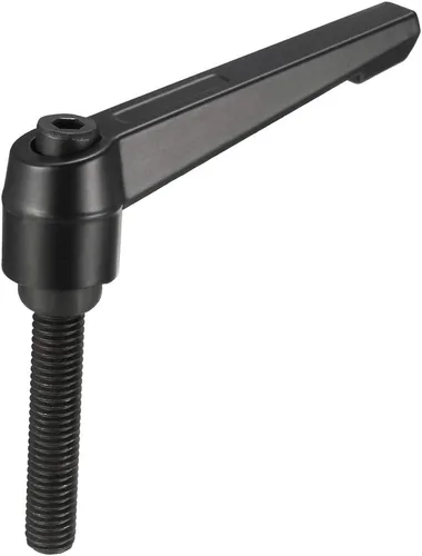 Vista 15 de uxcell Mango M6 x 1.575 in Palanca de sujeción ajustable Rosca Botón de trinquete Macho Roscado Perillas de tornillo giratorio Pernos con palanca