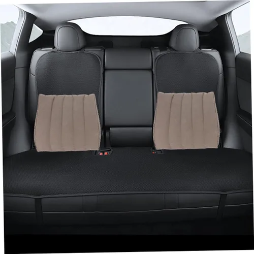 Vista 9 de Cabilock Almohada inflable para asiento de oficina, soporte lumbar, almohada de aire para viajes, gris claro, 1 ud Portable Waist Pad for Travel