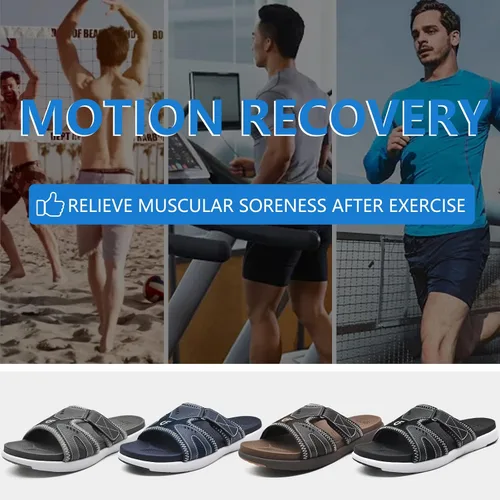 Vista 8 de COFACE Sandalias de recuperación deportiva para hombre, fascitis plantar, cojín suave, ligeras, ortopédicas para hombres