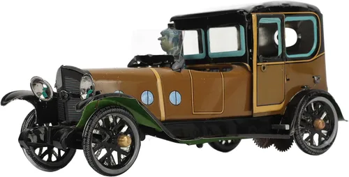 Vista 5 de Juguete de coche vintage de relojería, juguete de coche hecho a mano de hojalata, juguete retro para coleccionar, regalo, fiesta, cumpleaños, #111