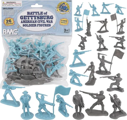 Vista 8 de BMC Civil War Plastic Army Men - 26 figuras de soldado de la batalla de Appomattox