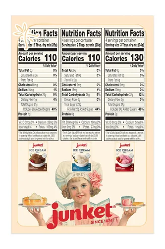 Vista 2 de junket Ice Cream Mix Bundle – 2 Vainilla, 2 Chocolate, 2 fresa (6 Total)