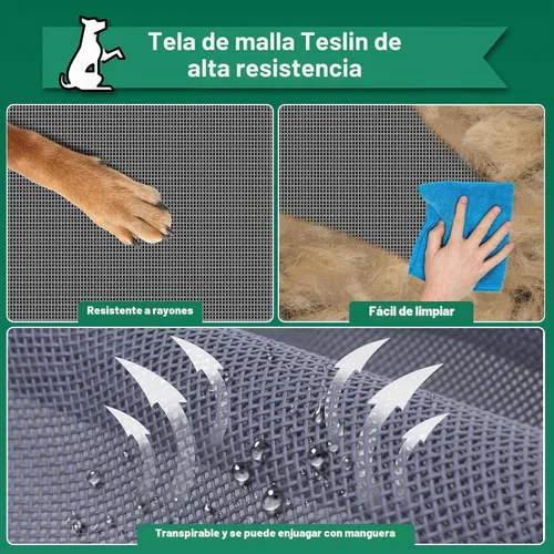 Vista 3 de Makerfire - Cama elevada para perros medianos, para interiores y exteriores, cama desmontable para mascotas con patas antideslizantes, algodón