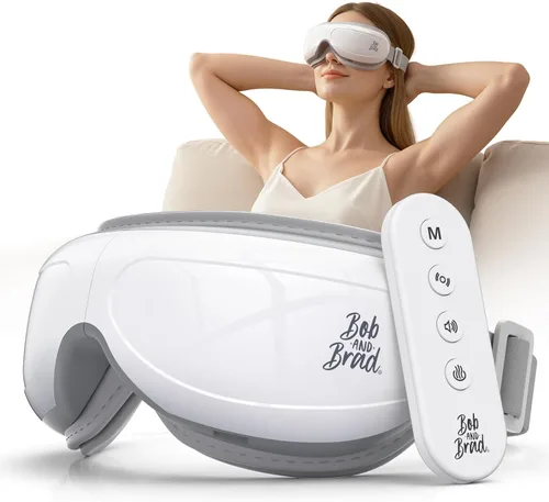 Vista 13 de BOB AND BRAD - Masajeador de ojos con calor y enfriamiento, máscara ocular EyeOasis 2 para migrañas, apta para FSA/HSA, masajeador facial térmico