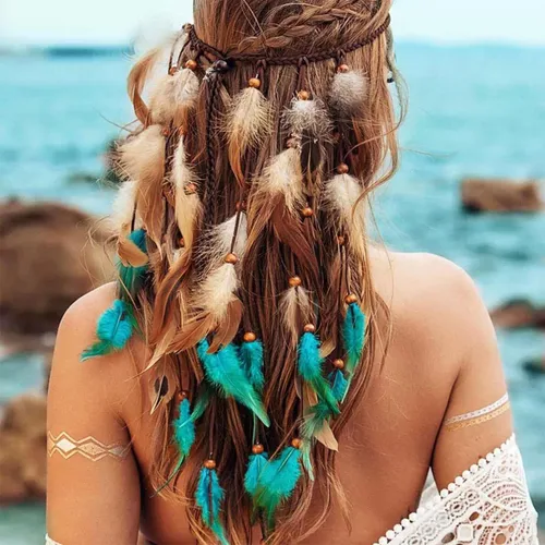Vista 6 de 200 plumas naturales de 10 estilos surtidos de plumas para atrapasueños y manualidades (10 estilos - 200 piezas)