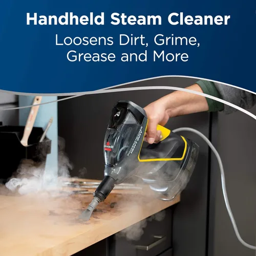 Vista 5 de BISSELL Power Steamer - Trapeador de vapor resistente 3 en 1 y SteamShot de mano para uso en interiores y exteriores: garaje, taller, automóvil