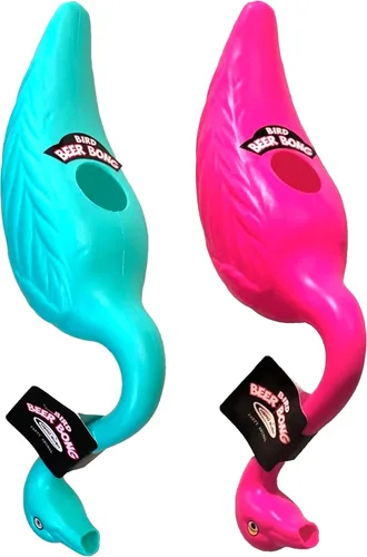 Vista 14 de Head Rush Flamingo Bird Bong - Embudo de cerveza de forma única, embudo de bebida multiusos, artículos esenciales de fiesta para adultos, accesorios