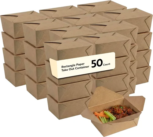 Vista 20 de Restaurantware Contenedor desechable para llevar, 30 oz / #1, negro