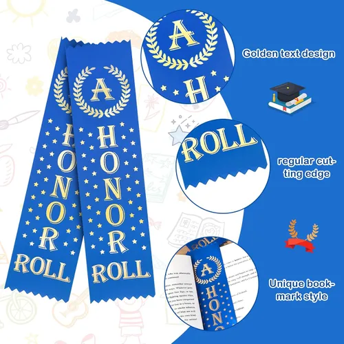 Vista 3 de Cindeer 100 cintas de premio a la carta de honor, mención honorífica, estilo marcapáginas, medalla, premio, premios e incentivos para estudiantes