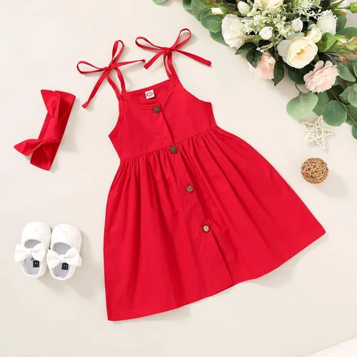 Vista 2 de Happy Town Vestido de princesa de verano para niñas de 1 a 6 años