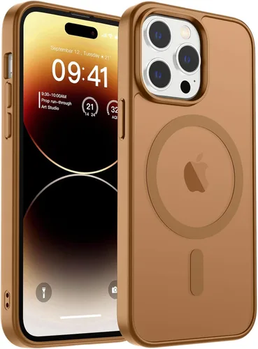 Vista 34 de zapica Funda magnética para iPhone Air, con protector de pantalla de vidrio templado, compatible con MagSafe, translúcida mate, a prueba de golpes
