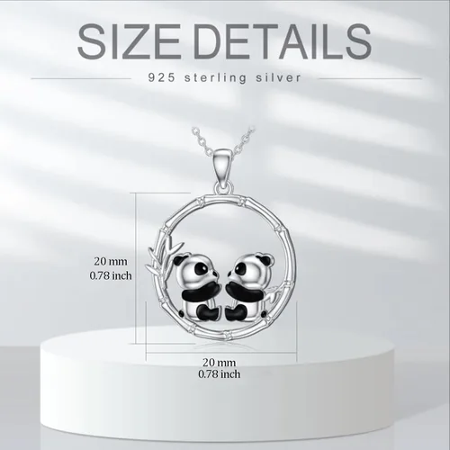 Vista 2 de Collar de plata de ley 925 de cuervoáguilabúhofénixpandacolibríleónpolillaleopardomarlin, para mujeres y hombres, colgante de animales, joyería