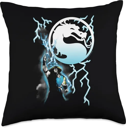 Vista 5 de Mortal Kombat Klassic Raiden - Cojín (16.0 x 16.0 in), multicolor