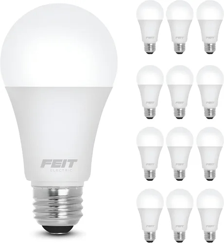 Vista 17 de Feit Electric Bombillas LED A19, equivalente a 100 W, no regulables, 1500 lúmenes, base estándar E26, blanco suave de 2700 K, 80 CRI, vida útil