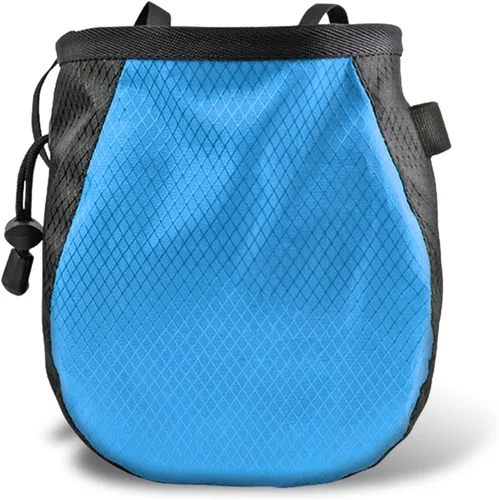Vista 8 de Bolsa de tiza de escalada - Bolsa de tiza negra ajustable para equipos de escalada en roca