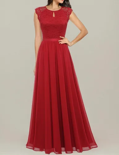 Vista 58 de Dressystar - Vestido de dama de honor, sin mangas, con cuello en V, para fiesta de boda
