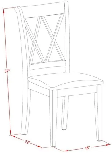 Vista 6 de East West Furniture HLCL3-LWH-C - Juego de comedor de 3 piezas que contiene una mesa de comedor redonda con pedestal y 2 sillas de cocina de tela